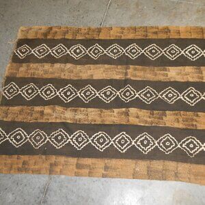 Very Old African Mudcloth Tablecloth Tapestry Blanket hand painted woven dyed